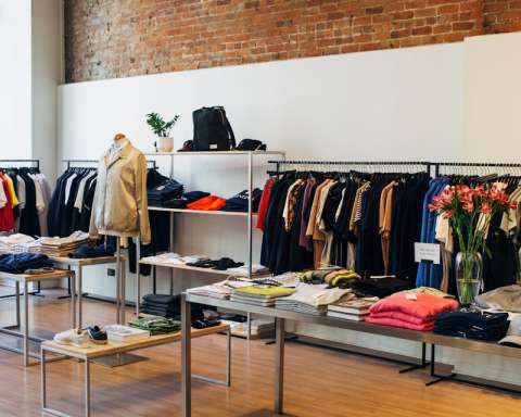 clothes inside store