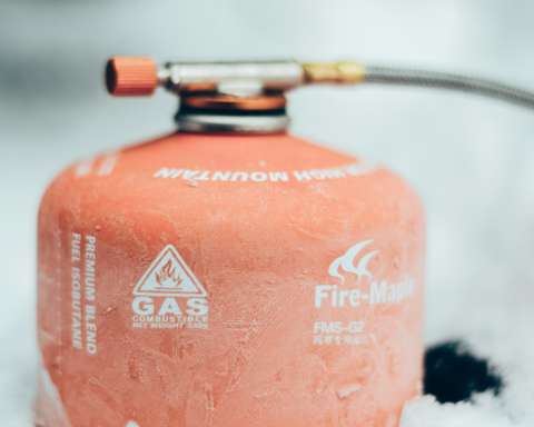 red Gas propane gas tank